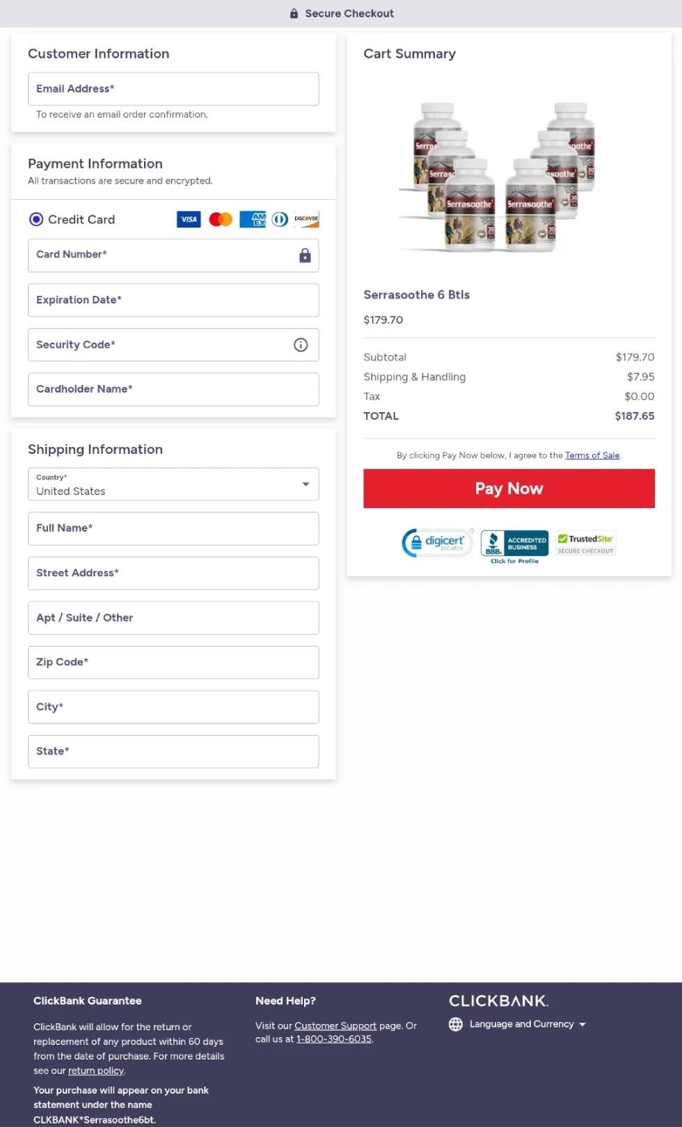 Secure checkout process with encrypted payment for safe online ordering